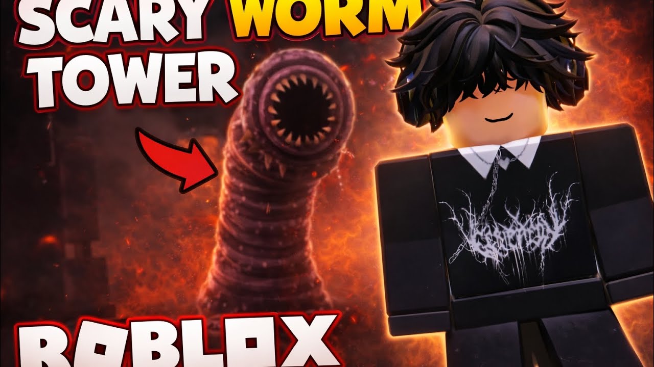 Scary Worm Tower Roblox 😱 #roblox #robloxgames #shorts #video 