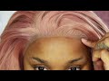 HOW TO LACE FRONT WIGS FOR BEGINNERS | PASTEL PINK WIG