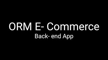 Object Relational Mapping- E- Commerce  app working | Insomnia