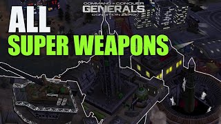 C&C Generals Zero Hour: Condition Zero  All Superweapons Showcase