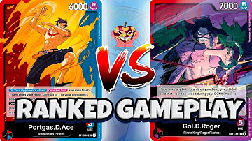 [OP13] High Ranked Gameplay! Ace vs Roger One Piece Card Game