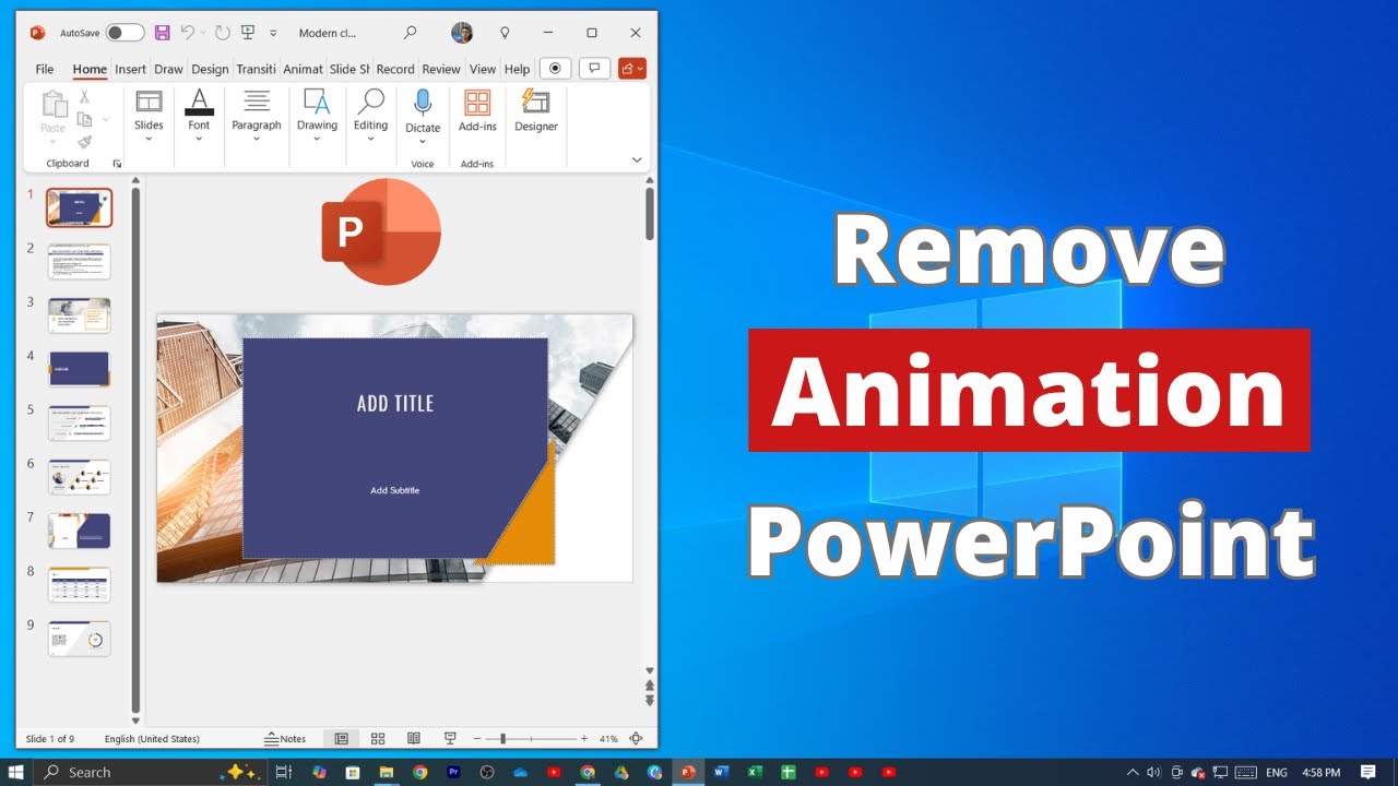 How to Remove Animations on Microsoft PowerPoint