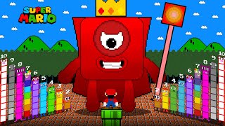 Mario Escape the giant Numberblocks Puzzle maze mix level up | Game Animation