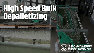 Depalletizing Glass Rounds - with Bi-Directional Accumulation Table | A-B-C Model 108
