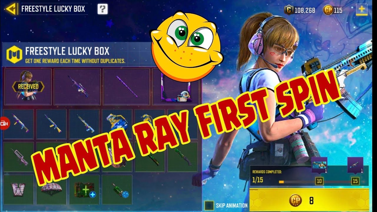 MANTA RAY FIRST TRY / SPIN în FREESTYLE LUCKY BOX/ MANTA RAY SPACE CADET Codm by STONE SHOTS