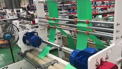 HSWX-450X2V pe star sealing garbage bag on roll coreless making machine with triangle v-fold