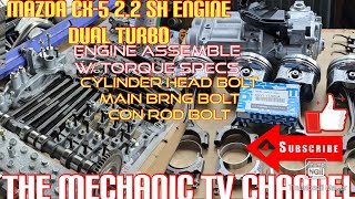 TORQUE SPECS / HEAD BOLT / MAIN  BOLT / CON  BOLT  /  MAZDA CX-5  2.2  SH  ENGINE