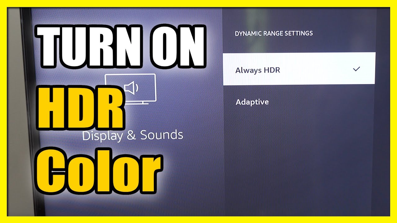 How to TURN ON or OFF HDR Color Settings on Amazon Firestick & Switch to Adaptive HDR (Fast Method)