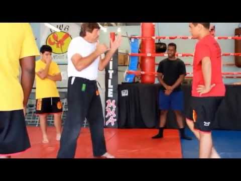 How to Block a Jab and Sweep the leg, Takedown, Shootfighting, MMA