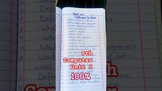 Computer Science Class 9 | Unit 5 Software System | Full Chapter Explanation & Notes