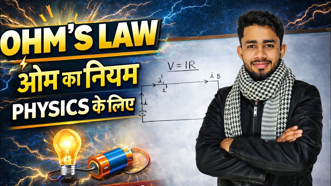 Ohm's law class 10th and 12th physics. ओम का नियम सीखे आसान शब्दों मे। 