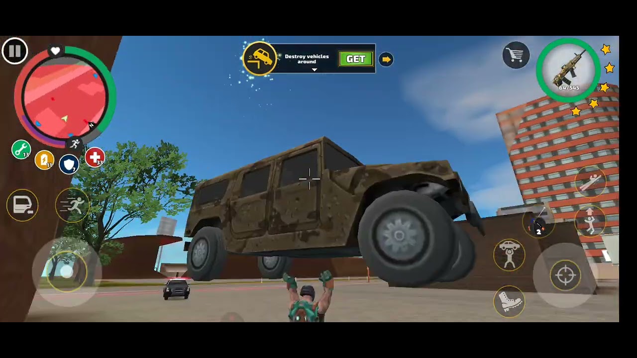 ROPE HERO RUNS WILD WITH AAW1 GUN IN VICE TOWN! 