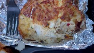 MD Crab Cake Tour Day 23: Loving the unique flavor and sweetness of the Timbuktu 'cake in Hanover