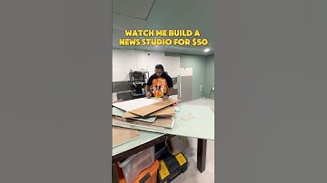 Watch me build a news studio for UNDER $50 | DIY Music Video Set