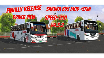 Finally Release sakura Bus Mod &Skin New Hino Ak 1j  Bus Mod Driver view v4.3.2 🌺🥰