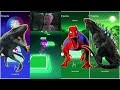 Jurassic World Mosasaurus 🆚The Tyranosaurus🆚The indoraptor🆚 The Gozilla Coffin Dance Song Evolution