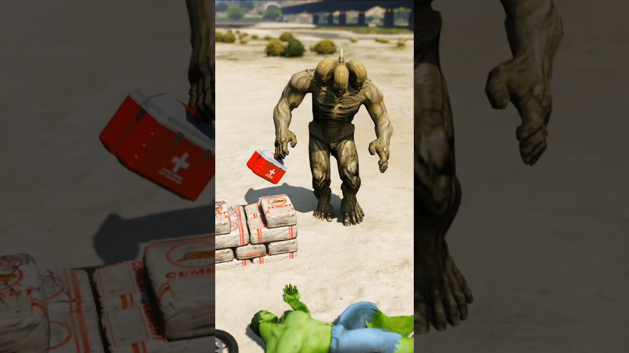 Hulk Fell From Bike, Abomination Saves Him! 🤯 #gta5 #shorts #gaming