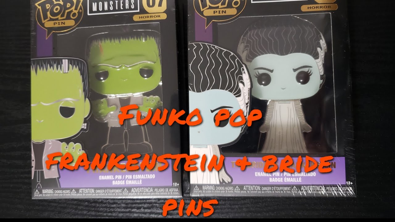 Funko Pop Frankenstein and Bride Pins 