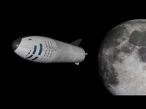 SpaceX BFR Moon Landing