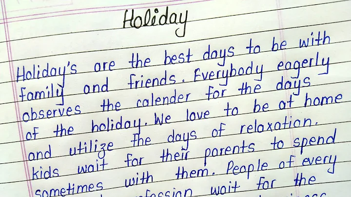 Write an essay on holiday || Holiday essay in english - DayDayNews