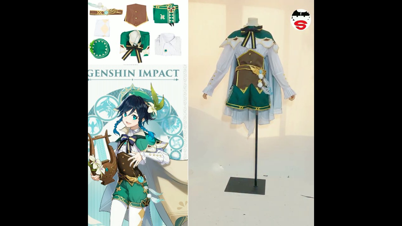 Genshin Venti Cosplay - Easy Dressing Tutorial #anime #game #fpy #genshinimpact #costume #cosplay