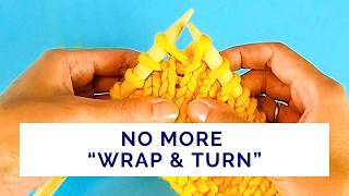 Great alternative to "wrap & turn" - Simplified shadow-wrap short rows.