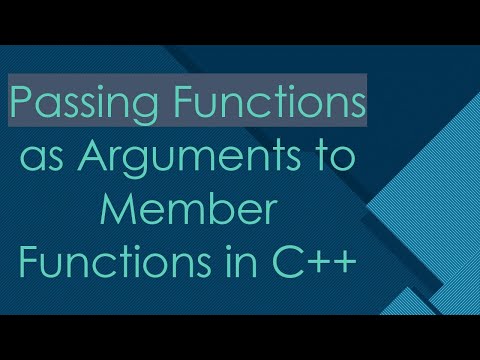 Passing Functions as Arguments to Member Functions in C++