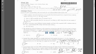 Stats 221 - Practice Exam 3 - #1