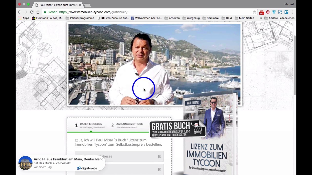 Gratis Buch von Paul Misar „Lizenz zum Immobilien Tycoon“ ✅  Gratis Video Kurs ✅