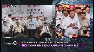 Alasan Jokowi Pilih Erick Thohir Menjadi Ketua Tim Kampanye Nasional - iNews Sore 10/09