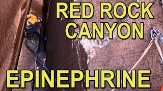 climbing EPINEPHRINE in RED ROCK CANYON