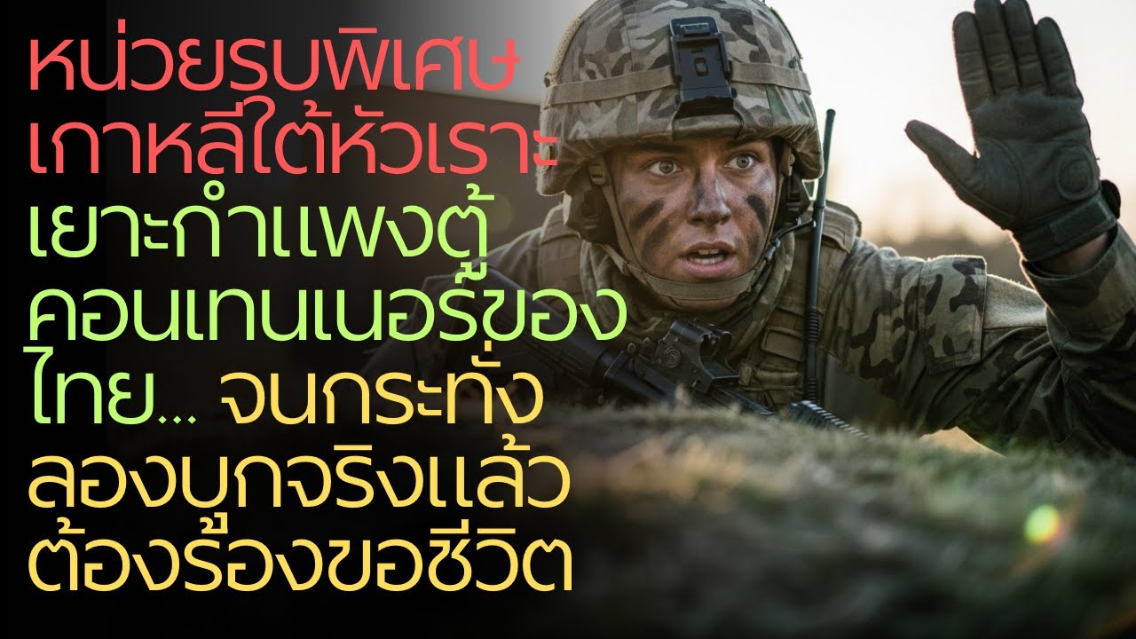 หน่วยรบพิเศษเกาหลีใต้หัวเราะเยาะกำแพงตู้คอนเทนเนอร์ของไทย… จนกระทั่งลองบุกจริงแล้วต้องร้องขอชีวิต