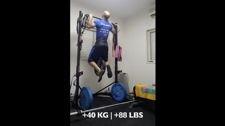 Weighted Pull-Ups - 40 KG x 4 reps | 88 LBS x 4 reps - at bodyweight of 77 KG - NEW PR