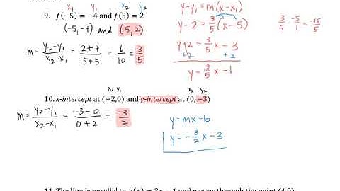 4.1 - Linear Functions