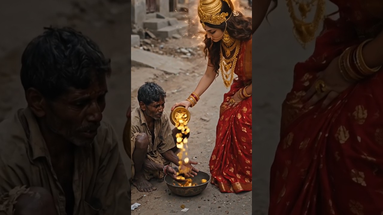 मां लक्ष्मी ने गरीब को दिया ढेर सारे सोनीके सिक्के 💰🙏#garib #goldcoins #shorts #maalxmi