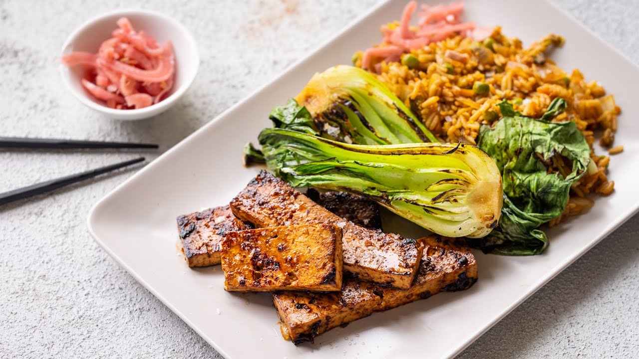 KOREAN FRIED RICE AND BBQ TOFU in 5 MINUTES! YouTube