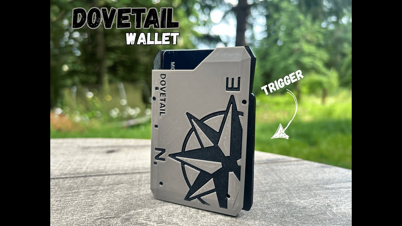 Dovetail Wallet 3D Printed Assembly - Minimalist Survival Modular Wallet - EDC
