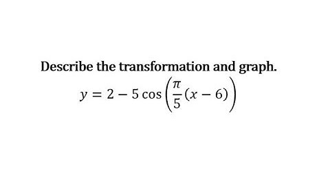 Describe and Graph a Transformation of the Cosine Function (Period Not Pi)