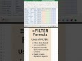 "FILTER formula = Smart data selection in seconds! 🔥📊" #exceltips #excelreels #exceltutorial #excel