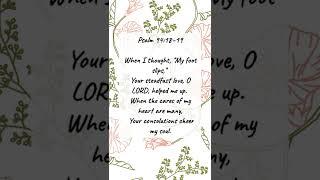 BIBLE VERSES PSALMS 94:18-19
