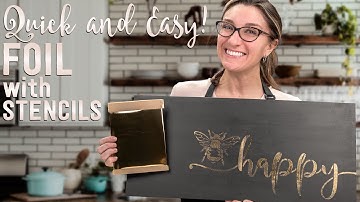 How to Use Gold Foil with Stencils | DIY Bee Decor