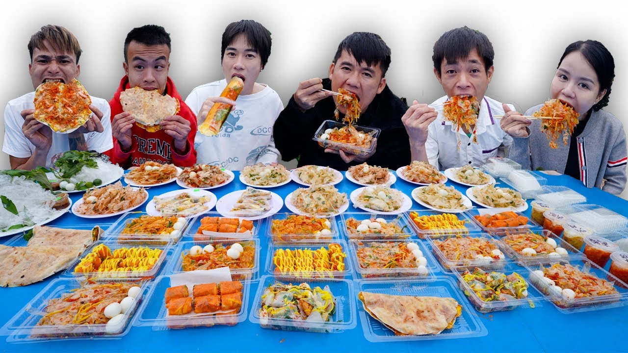 Hưng Troll | Thử Thách Người Cuối Cùng Ngừng Ăn Hết Menu Bánh Tráng Trộn Nhận 500$