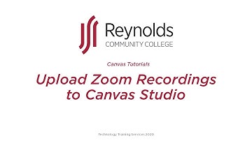Upload Zoom Recordings to Canvas Studio