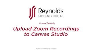 Upload Zoom Recordings to Canvas Studio