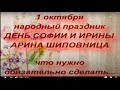 1 октября народный праздник АРИНА ШИПОВНИЦА. народные приметы и поверья