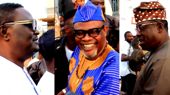 YINKA QUADRI,ANTHAR LANIYAN AND OGOGO MIMICK EACHOTHER AT FEMI ADEBAYO MOVIE PREMIER