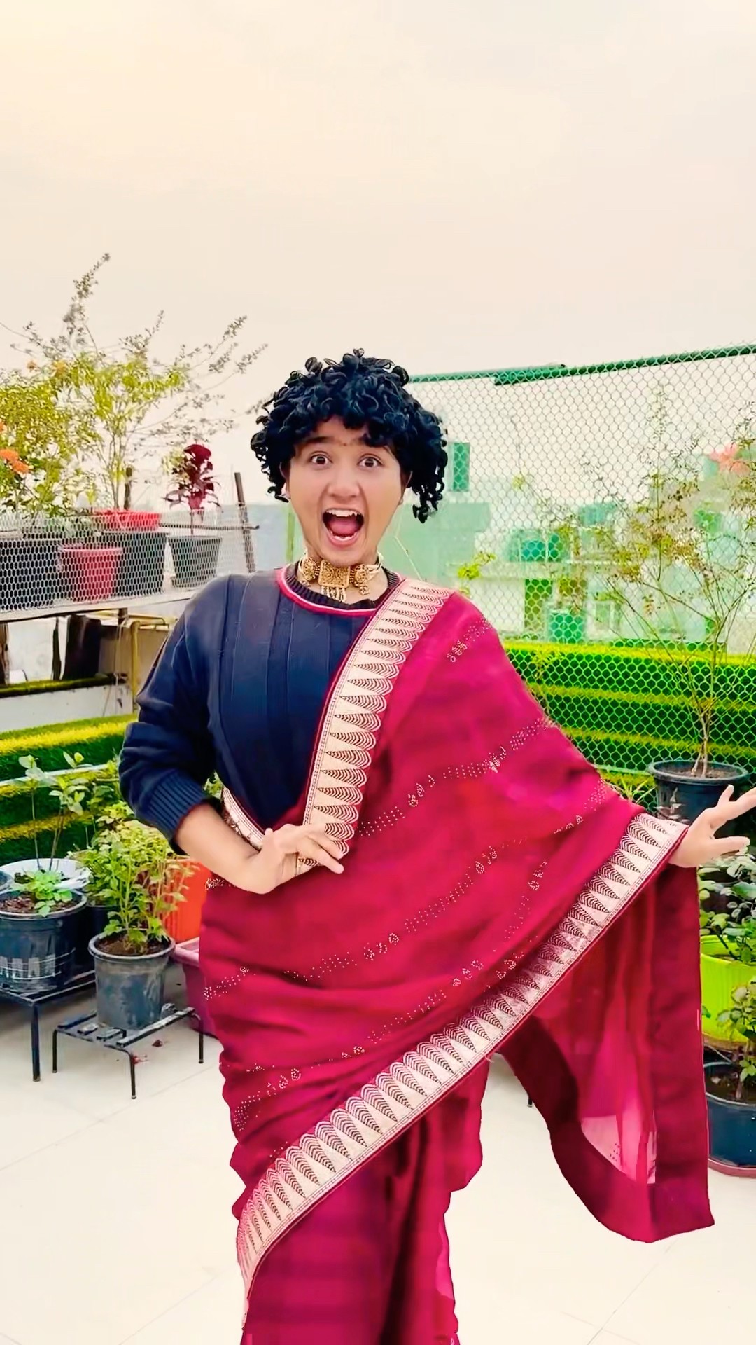 Golu Bana Papa Ki Pari ? Red Wali Saree Part 2 #papakipari #shorts #comedy