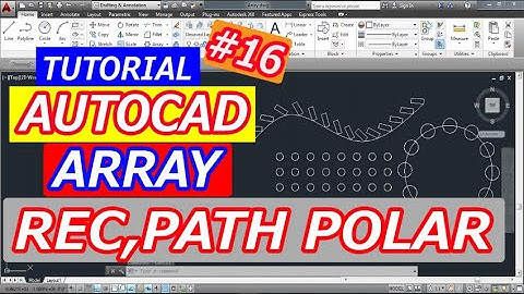 Array Tutorial in AutoCad, Rectangular,Path and Polar Array command(urdu)