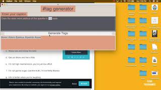 Hashtag generator using python and tkinter | build tkinter based tag generator | techie programmer