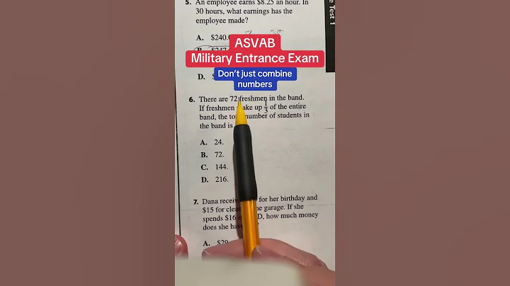 ASVAB Math Arithmetic Reasoning Solutions 6